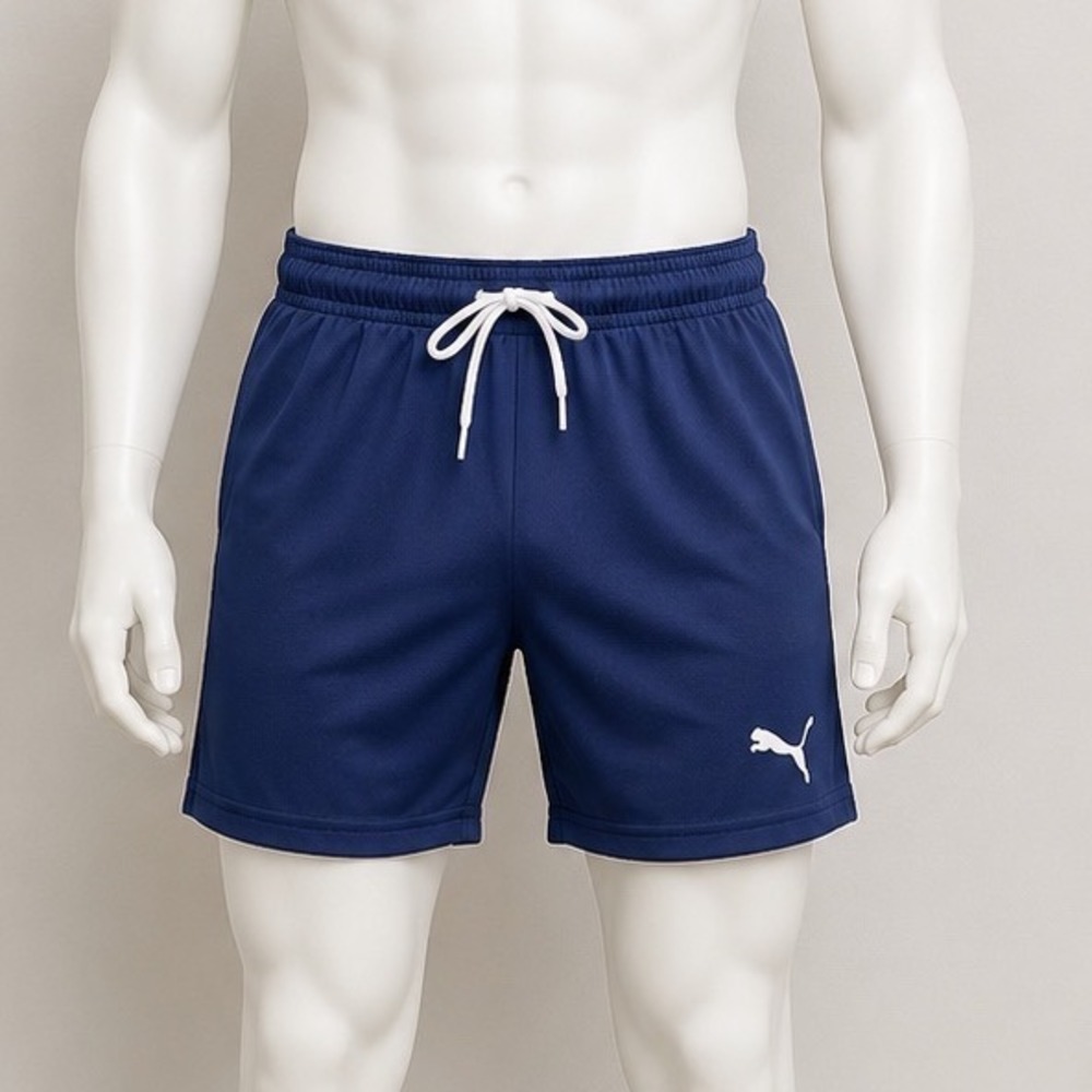 Puma Kids Navy Blue DryCell Athletic Soccer Shorts Boys Size Large L 11-12Y